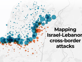 绘制了以色列和黎巴嫩之间一万次越境袭击的地图
